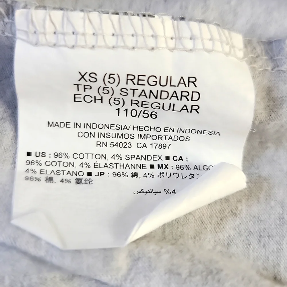 Old Navy Girls Stars & Stripes Pull‑On Leggings White/Gray XS 5 Elastic Waist